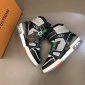 Replica Louis Vuitton Sneaker Trainer in Gray with Green