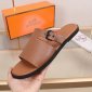 Replica Hermes Slipper Lzmir in Brown