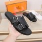 Replica Hermes Slipper Lzmir in Black