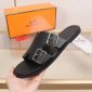 Replica Hermes Slipper Lzmir in Black