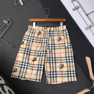 Burberry Shorts Check Drawcord Swim in Brown