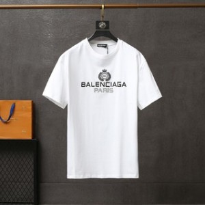 Balenciaga T-Shirt Paris Chest in White