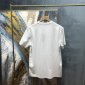 Replica Dior T-shirt CD in White with Blue Logo