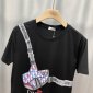 Replica Dior T-shirt Saddle Bag Print Cotton in Cream
