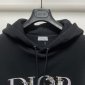 Replica Dior Hoodie Oversized Cotton in Black