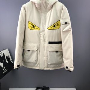 Fendi Down Jacket tech fabric in Cream