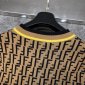 Replica Fendi Sweatshirt Logo-Print Cotton-Jersey in Brown