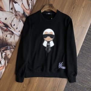 Fendi Sweatshirt Cotton in Black