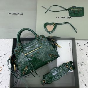 Balenciaga - Classic Metalic Handbag - Trusted Luxury - Leather Green for Women