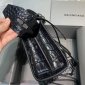 Replica The Bea Black Croc PU Zip Detail Mini Handbag One Size