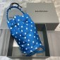 Replica Kate Spade Blue Canvas Tote Shopping Bag White Polka Dot 25 inch x 15 inch - New, Size: Large