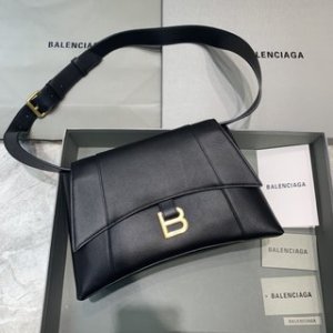Balenciaga - Downtown S Leather Bag - Womens - Black
