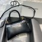 Replica Balenciaga - Hourglass Small Leather Bag - Womens - Black