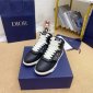 Replica DIOR - B27 High-top Sneaker Black Smooth Calfskin With Beige And Black Oblique Jacquard