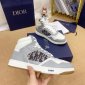 Replica DIOR - B27 High-top Sneaker Light Blue, White And Gray Smooth Calfskin With Beige And Black Oblique Jacquard
