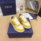 Replica B27 Gold-Tone Smooth Calfskin and Dior Oblique Jacquard Low Top Sneakers