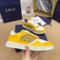 Replica B27 Gold-Tone Smooth Calfskin and Dior Oblique Jacquard Low Top Sneakers