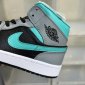 Replica Jordan 1 Mid Grey Aqua – ColaKicks