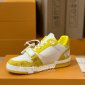 Replica Louis Vuitton Trainer Yellow White Monogram Pre-Owned