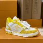 Replica Louis Vuitton Trainer Yellow White Monogram Pre-Owned