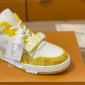 Replica Louis Vuitton Trainer Yellow White Monogram Pre-Owned