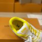 Replica Louis Vuitton Trainer Yellow White Monogram Pre-Owned