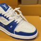 Replica Louis Vuitton Leather Logo Sneakers (B09U2PM120N)