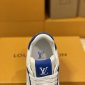 Replica Louis Vuitton Leather Logo Sneakers (B09U2PM120N)