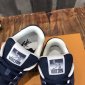 Replica Louis Vuitton Trainer Navy Mesh