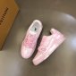 Replica LOUIS VUITTON Hot Pink & White Monogram LV STELLAR Lace Up Sneakers size 37 1/2