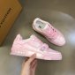 Replica LOUIS VUITTON Hot Pink & White Monogram LV STELLAR Lace Up Sneakers size 37 1/2