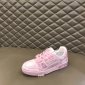 Replica LOUIS VUITTON Hot Pink & White Monogram LV STELLAR Lace Up Sneakers size 37 1/2