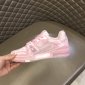 Replica LOUIS VUITTON Hot Pink & White Monogram LV STELLAR Lace Up Sneakers size 37 1/2