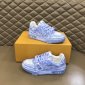 Replica Louis Vuitton Men's 10 US Virgil Abloh Silver Mirror Sneaker. With silver Lock