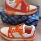 Replica NEW Louis Vuitton Orange Monogram Embossed Trainer Sneakers