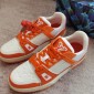 Replica NEW Louis Vuitton Orange Monogram Embossed Trainer Sneakers