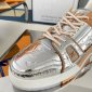 Replica Louis Vuitton Trainer Metallic Beige