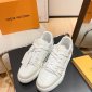 Replica New color beige white denim white lychee shoes $150 | Shoes, Lv shoes, White sneaker