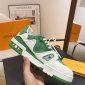 Replica Louis Vuitton By Virgil Monogram 1aang3 Green Sneakers Size: 9 Fits