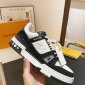 Replica LOUIS VUITTON LV Trainer Sneaker Black. Size 01.5