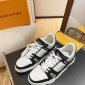 Replica LOUIS VUITTON LV Trainer Sneaker Black. Size 01.5