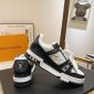 Replica LOUIS VUITTON LV Trainer Sneaker Black. Size 01.5