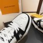 Replica LOUIS VUITTON LV Trainer Sneaker Black. Size 01.5