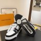 Replica LOUIS VUITTON LV Trainer Sneaker Black. Size 01.5