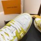 Replica Louis Vuitton Trainer Yellow Monogram Denim White Size UK 11