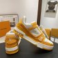 Replica Louis Vuitton Trainer Yellow Monogram Denim White Size UK 11