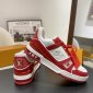 Replica Louis Vuitton Trainer Red Monogram White Size UK 6 - EU 40 - US 7