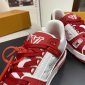 Replica Louis Vuitton Trainer Red Monogram White Size UK 6 - EU 40 - US 7