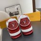 Replica Louis Vuitton Trainer Red Monogram White Size UK 6 - EU 40 - US 7