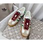 Replica GUCCI Adidas X Gucci Women's Gazelle Sneaker, White, Suede